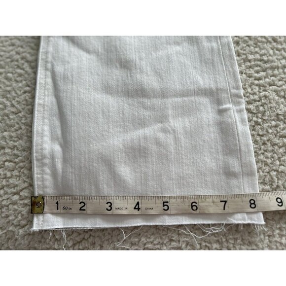 J.CREW Mid-Rise Flare Crop Signature Stretch White Jeans - Picture 15 of 16